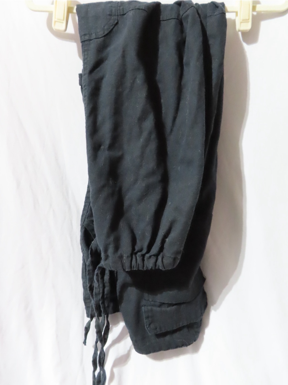 Relaxed Drawstring Cargo Joggers - Size Small - Black